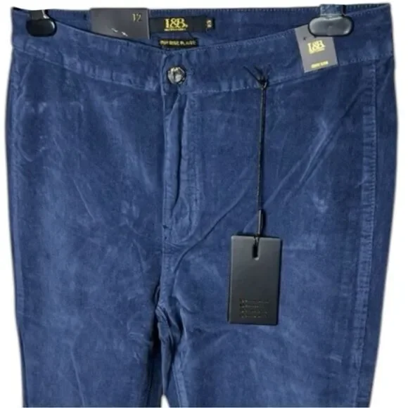 Corduroy Flare Pants | Stretch Boutique Denim | Navy | L&B | NWT | 20 - Picture 10 of 11